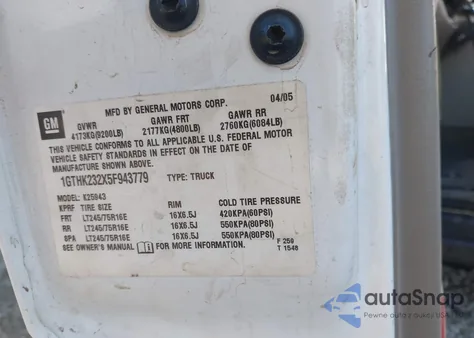 2005 GMC Sierra 2500Hd Slt from USA, damaged, VIN 1GTHK232X5F943779